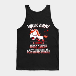 funny blood cancer grumpy unicorn warrior Tank Top